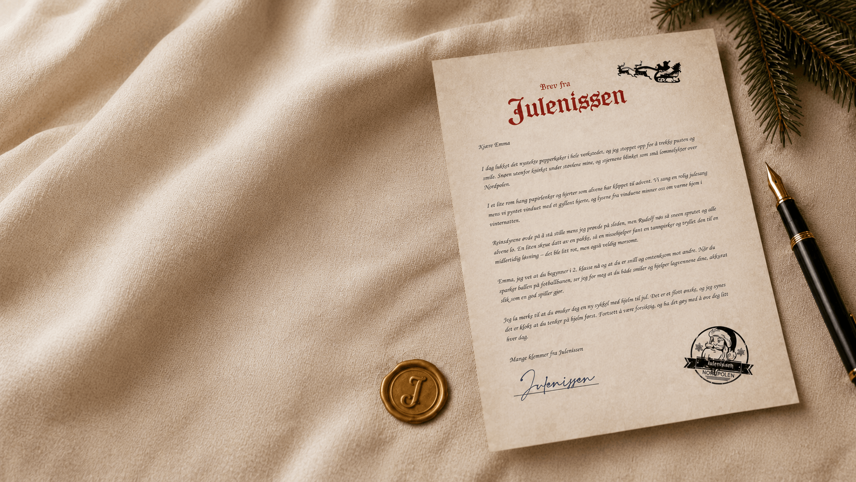 Brev fra julenissen – personlig laget for barnet